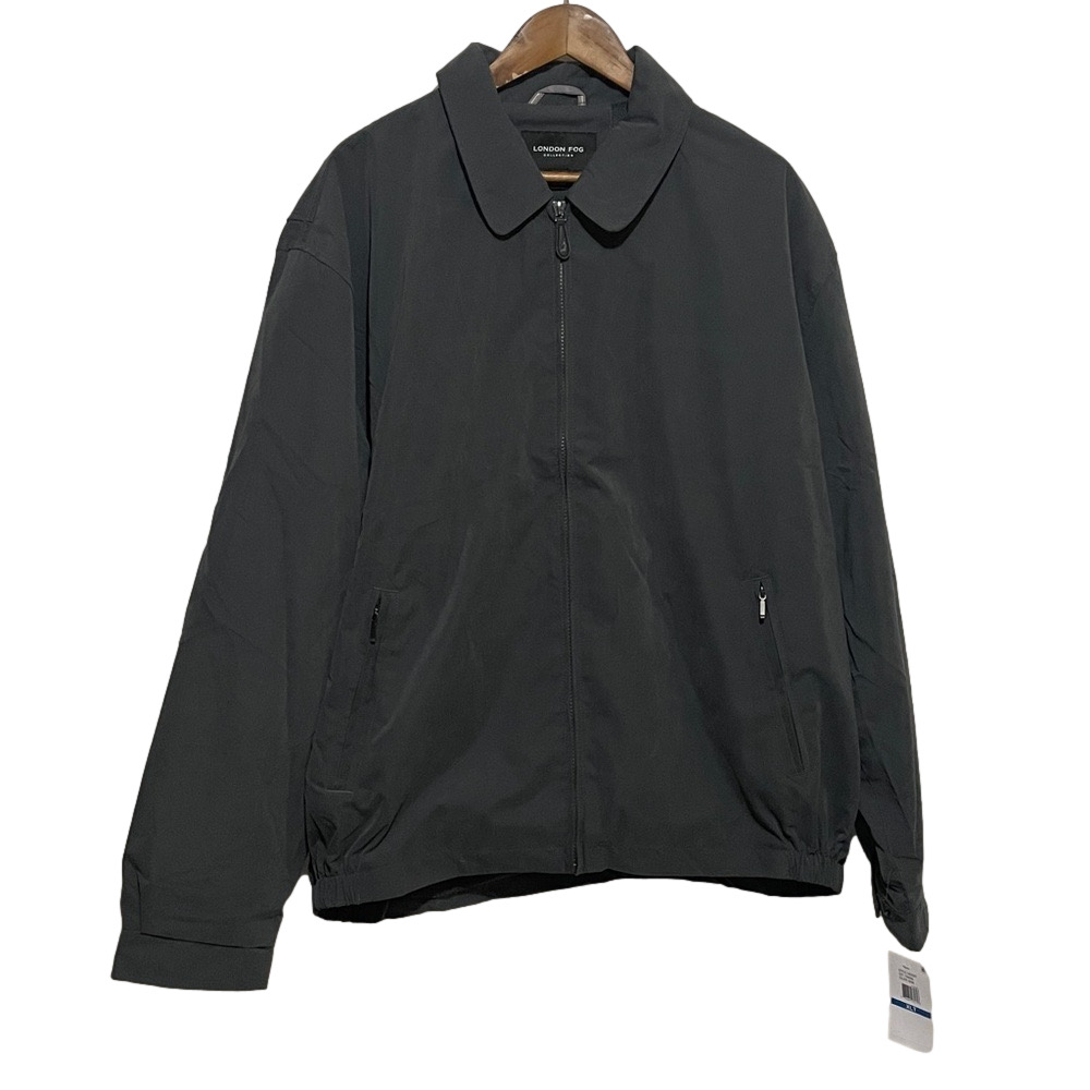 London Fog Black Zip-Up Jacket Sz XLT